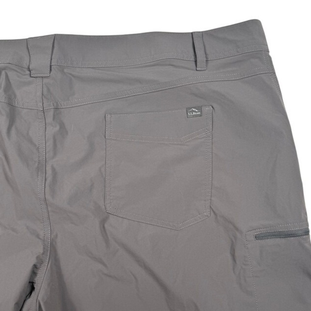 LL Bean No Fly Zone Zip Off Hiking Pants Womens 24W Dark Silt Convertible Grey